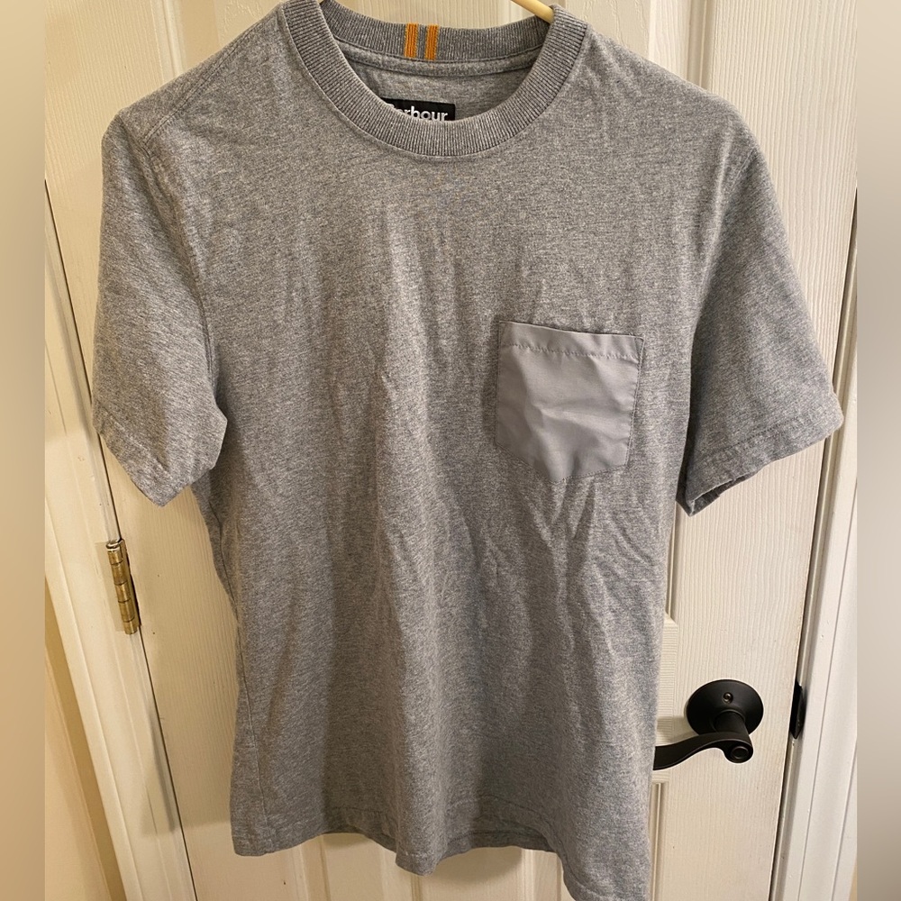 Barbour Gray Short Sleeve Pocket Tee